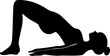 © Ali - silhouette of woman yoga bridge pose.eps