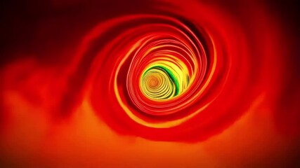 Poster - A mesmerizing spiral of red and orange creates an abstract vortex with a hypnotic effect