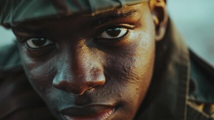 Poster - Close-up shot of a person wearing a hat