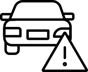 Poster - Car warning alert symbol icon transportation safety vehicle caution sign appear this car warning alert symbol icon representing transportation safety and vehicle caution simple black outline style