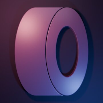Purple Car tire icon isolated on purple-blue background. Minimalism concept. 3D render illustration