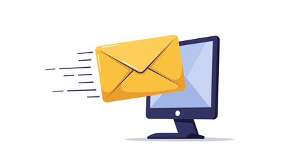 Poster - Email communication vector illustration - digital message concept for web and print design
