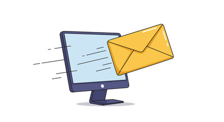 Poster - Modern communication vector illustration: email and technology for digital messaging design