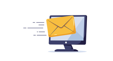 Fototapete - Digital communication concept vector illustration for email notification design