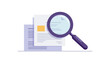 © Maureen - Document analysis with magnifying glass vector illustration for business and education design