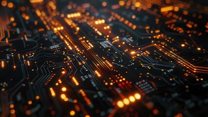 Aufkleber - A detailed view of electronic components and wires on a circuit board