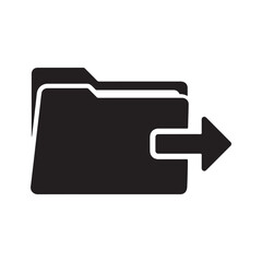 Fototapete - Move To Folder icon isolated. simple vector icon on white background