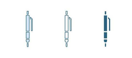 Aufkleber - Blue Pen icon isolated on white background. Vector