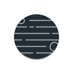 Poster - Black Planet icon isolated on white background. Vector