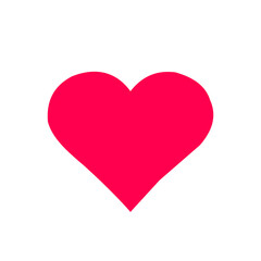 Poster - A single bright pink heart symbol isolated on a transparent background isolated on transparent background