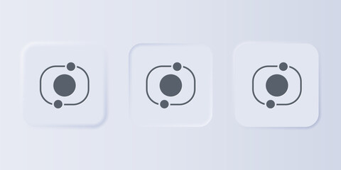 Wall Mural - grey solar system icon isolated on grey background. the planets revolve around the star. set icons i