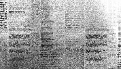 Poster - Overlay old black newspaper paper grunge vintage background. Grunge halftone style