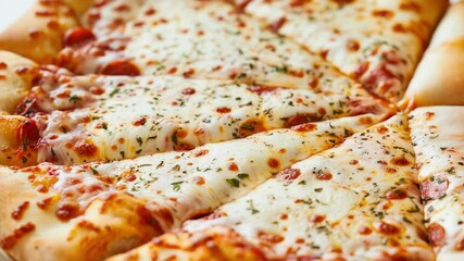 Poster - Freshly baked pizza served hot on a plate, ready to be devoured