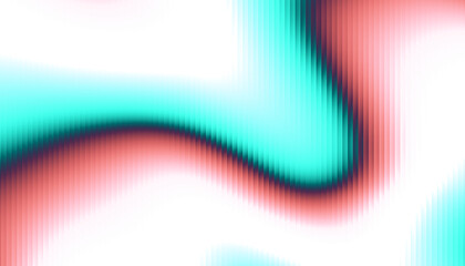 Poster - Fractal Glass Gradient Texture. Reed vertical lines patterned glass, overlay with transparent background. Universal teal and pink stylish gradient