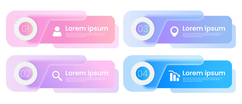 Business and Technology Infographic Glasmorphism Eps Svg