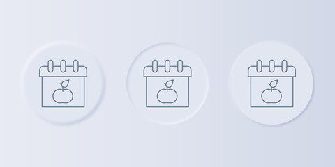 Poster - Grey World Vegetarian day icon isolated on grey background. World vegan day. Set icons in square buttons. Vector