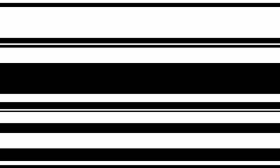 Poster - Abstract black and white horizontal stripes pattern.  Minimalist design, perfect for backgrounds, textures, or website banners.  Versatile graphic with a modern, geometric feel.