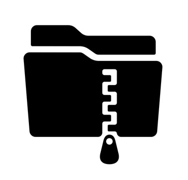 Folder icons such as folder setting, zip and personal folder. vector