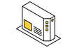 © TKM - ネットワークのイメージイラスト、ONUのアイソメトリック線画アイコン
