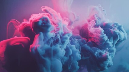 Poster - A detailed view of a pink and blue substance, useful for science and technology illustrations