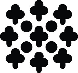 Aufkleber - Cluster of small robot silhouettes with transparency representing artificial intelligence