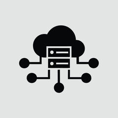 Aufkleber - Cloud computing network server infrastructure representing digital technology and data