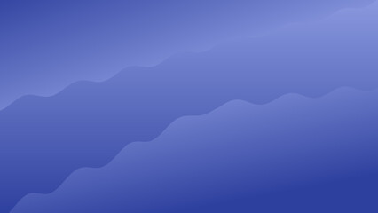 Poster - Blue Gradient with Wavy Lines – Abstract Background for Calm Design and Visual Flow