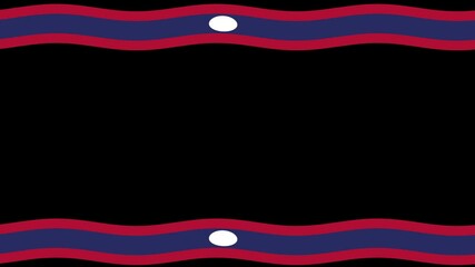 Poster - Background of Laos Flag Flying Above and Below