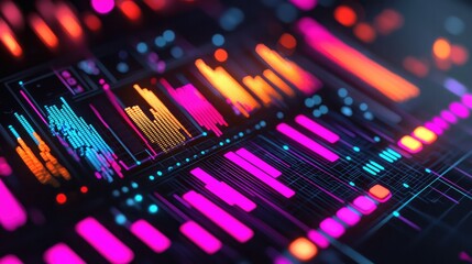Poster - Data visualization trends in tech digital space infographic dark mode perspective insightful graphics