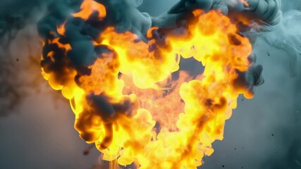 Poster - A cloud of smoke and fire in the air, often used as a dramatic visual effect