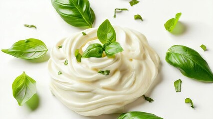 Poster - A simple dessert topping with fresh greenery