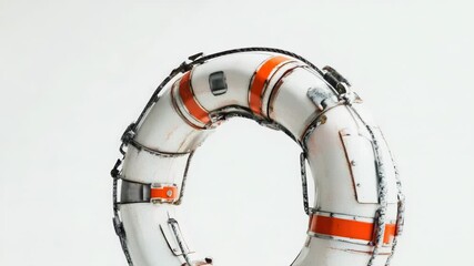 Poster - A life preserver sitting on a clean white background