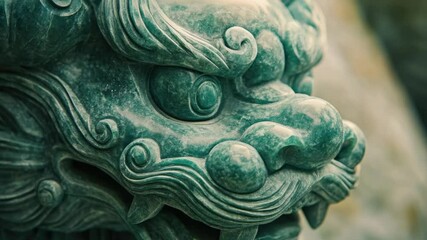 Poster - A detailed view of a mythical creature's face, ideal for fantasy or mythology-themed designs