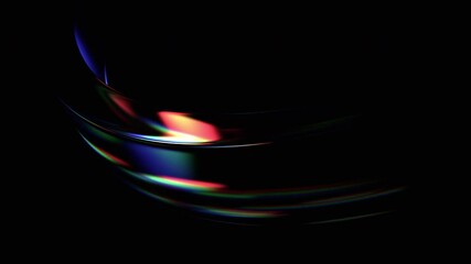 Leinwandbilder - Abstract animation, background with color refraction effect, 4k seamless looped video, 3d render