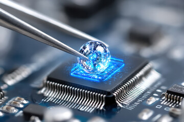Poster - Technology development showcases precision in microchip assembly and design details