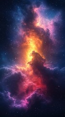 Wall Mural - nebula swirling with vibrant colors showcasing the beauty of space and cosmic phenomena