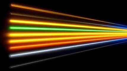 Poster - Dynamic Spectrum of Colorful Light Beams in Motion, Showcasing Futuristic Technology and Artistry