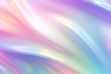 Poster - Iridescent smooth waves of pastel colors create a soft, flowing abstract background with a pearlescent, dreamy effect.