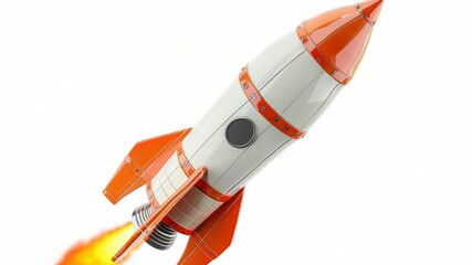 Poster - A model of a space rocket soaring through the air, perfect for illustrations and graphics