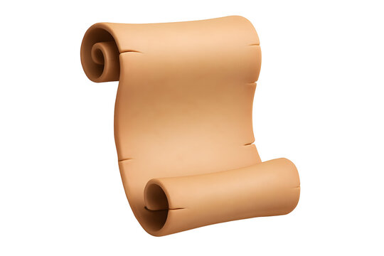 Rolled parchment scroll, slightly aged with curled edges, casting subtle shadows