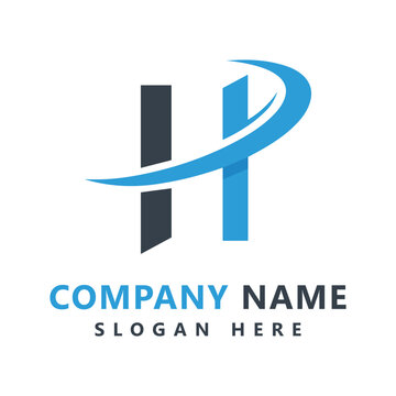 H company h letter logo template vector Design
