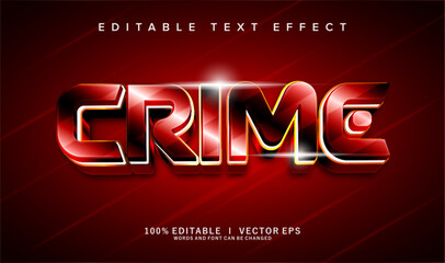 Poster - crime vector text effect with modern style design
