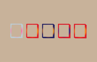 Poster - Abstract Gradient Square Frames:  Modern, Minimalist Design Elements for Branding, Website, and Social Media;  Versatile, Clean, and Colorful Templates.