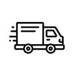 © Bundi - A contemporary symbol of a delivery vehicle, embodying freight transportation and logistics, designed in line style with editable stroke