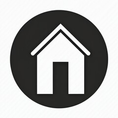 Aufkleber - Homepage icon in black, white. House symbol design for web, app interfaces, user experience. Minimalist style, modern graphic element, web design resources. Perfect for real estate, property,