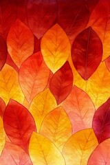 Poster - Autumnal Hues A Vibrant Abstract Tapestry of Fallen Leaves and Earthy Textures in Nature s Palette