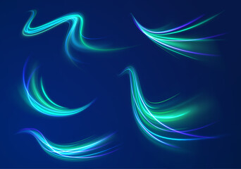 Poster - png spiral background vortex neon sparkle dynamic energy bright trace ellipse magic green light curve power line transparent swirl flash glow circle design movement

