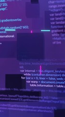 Wall Mural - animation of ai data processing over purple background