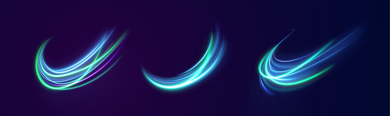 Poster - png spiral background vortex neon sparkle dynamic energy bright trace ellipse magic green light curve power line transparent swirl flash glow circle design movement


