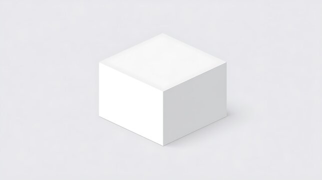 3D Blank White Cube